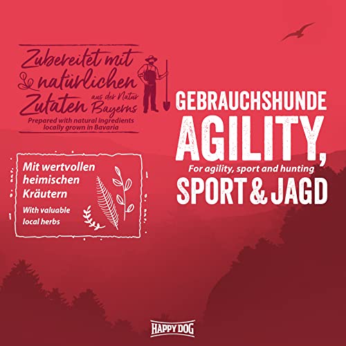 Happy Dog 60530 – NaturCroq Active – Alleinfutter mit heimischen Kräutern für ausgewachsene Hunde – 15 kg Inhalt