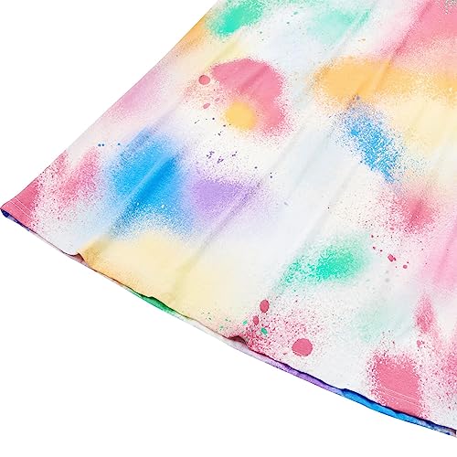 Womens Nightgowns Cotton Sleep Shirts Cartoon Printed Sleepwear Short Sleeves Night Gown Dress Casual Pajamas Tie Dyed Summer Colorful Xx-Large #TOP3