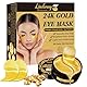 Augenpads 24K Gold gegen Augenringe und Falten, Feuchtigkeitsspendende Hyaluron- & Kollagen-Augenmaske für Tränensäcke, Anti-Aging Pflege, Perfekt für tägliche Anwendung