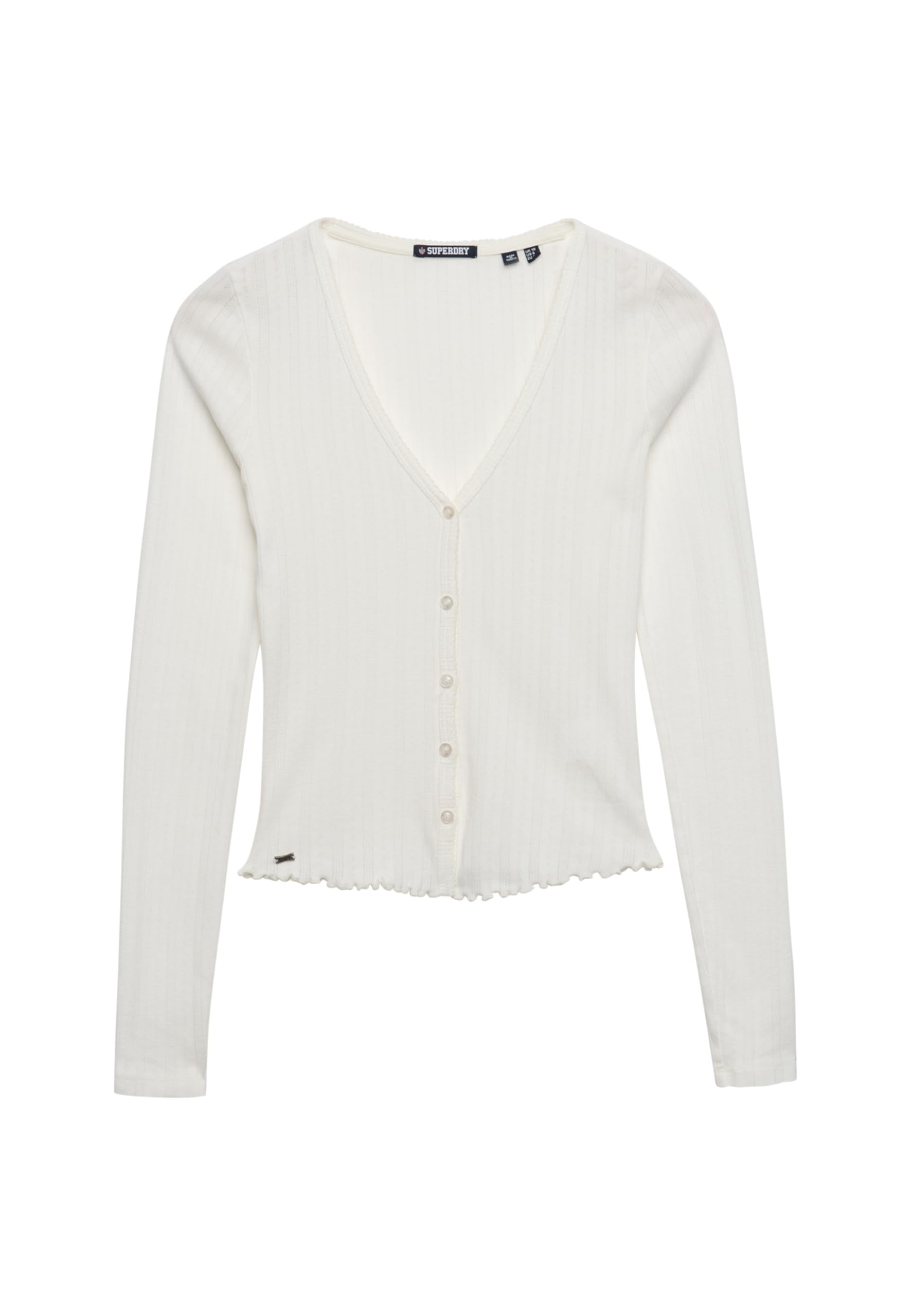 Superdry ATH Ess Pointelle Cardigan T-Shirt Donna