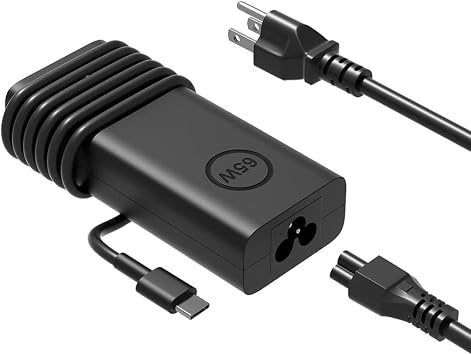 65W USB-C Charger Compatible with a Wide Range of Dell Laptops | including Dell Pro 13 14 16 Inspiron 14 16 7620 5630 Xps 12 13 ChromeBook 11 13 14 3100 Latitude 3000 5000 7000 Series etc