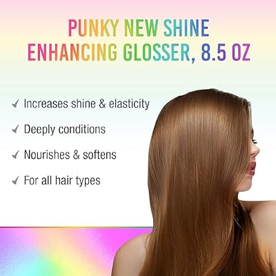 Punky Colour 3-in-1 Clear Hair Gloss Spray - Color Shine Glosser, Long-Lasting Hair Shine & Smooth Glossy Finish, 8.5 fl oz