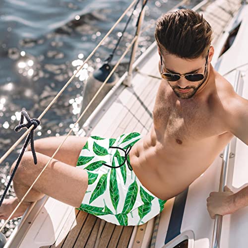 Maillots de bain hommes JDEZ : short de plage motif feuilles