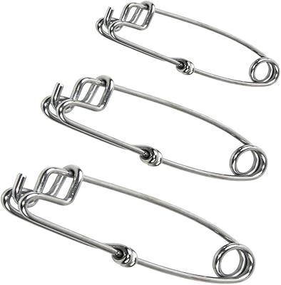 Stainless Steel Longline Snap Clips 10 PCS High Strength Branch Hanger Snap Float Line Tuna Clip Fishing Float Decoy (10pcs-2.7x100mm)