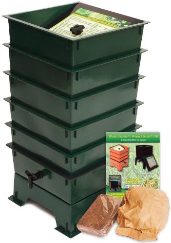 Worm Factory DS5GT 5-Tray Worm Composter, Green