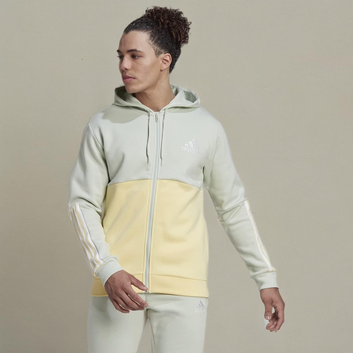adidas mens Essentials Colorblock Full Zip Hoodie - Image 7