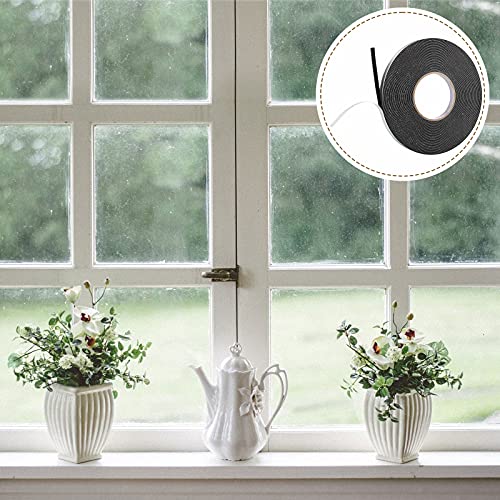 Image of Tatuo 2 Rolls Double Sided Foam Tape 1 /2 Inch by 50 Feet Black PE Foam Tape Sponge Soft Mounting Adhesive for DIY Craft Picture Poster Hanging