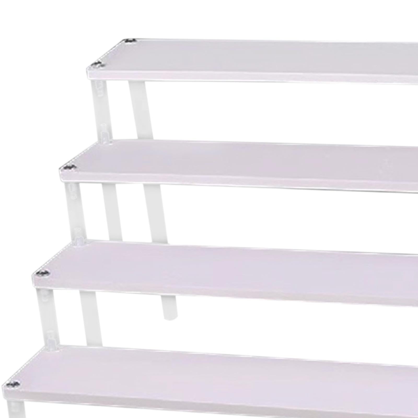 Présentoir surélevé en Bois et Acrylique Escalier de Rangement pour Figurines Miniatures Étagère à Épices Organiseur D'Objets Adaptés pour Exposition, 4 Couches 50CM