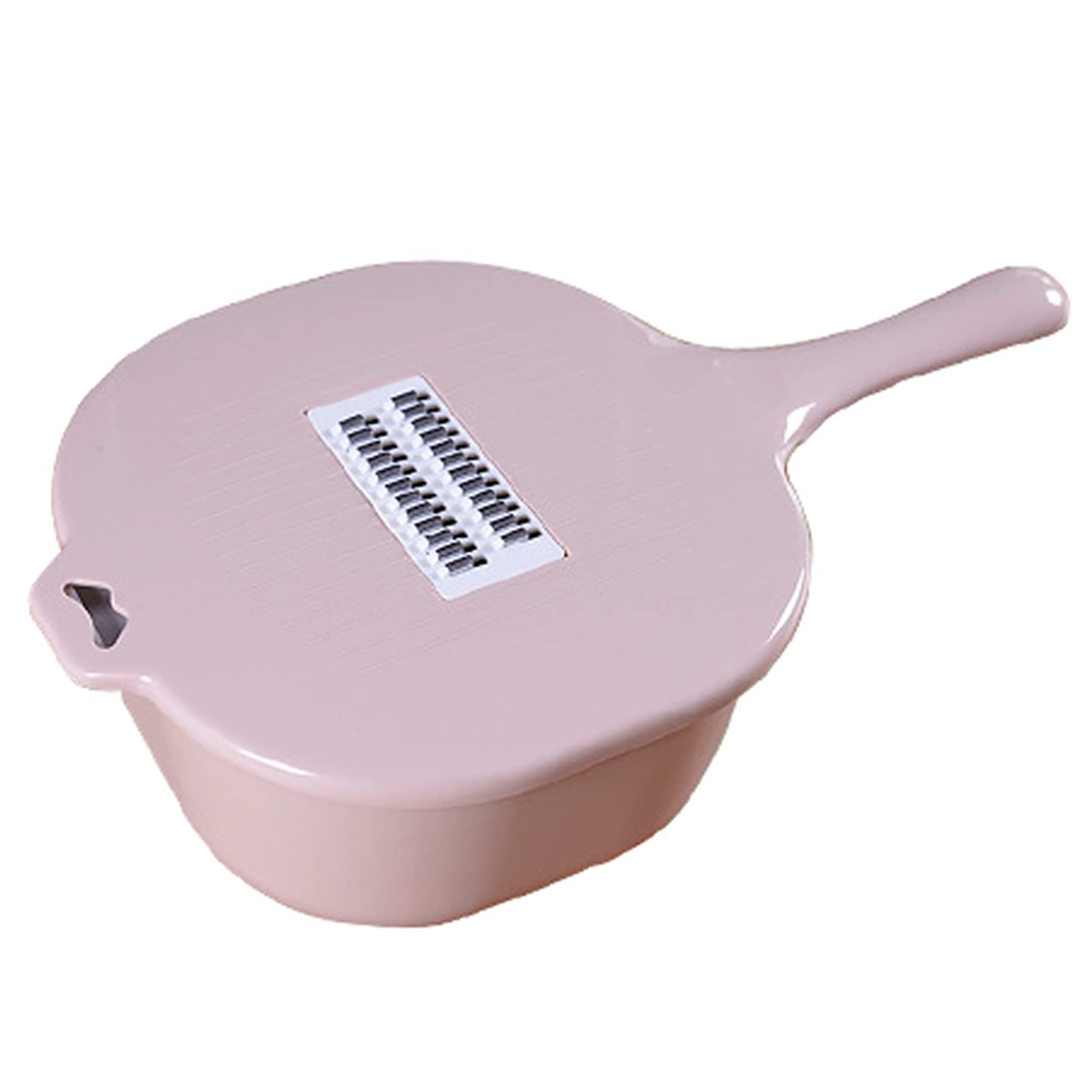 Mandolina de Cocina 8 en 1 Cortador de Verduras, Mandolina de Cocina Profesional, Multifuncional Espiralizador Rallador de Cuchillas Acero Inoxidable, Cortador Verduras,Pink