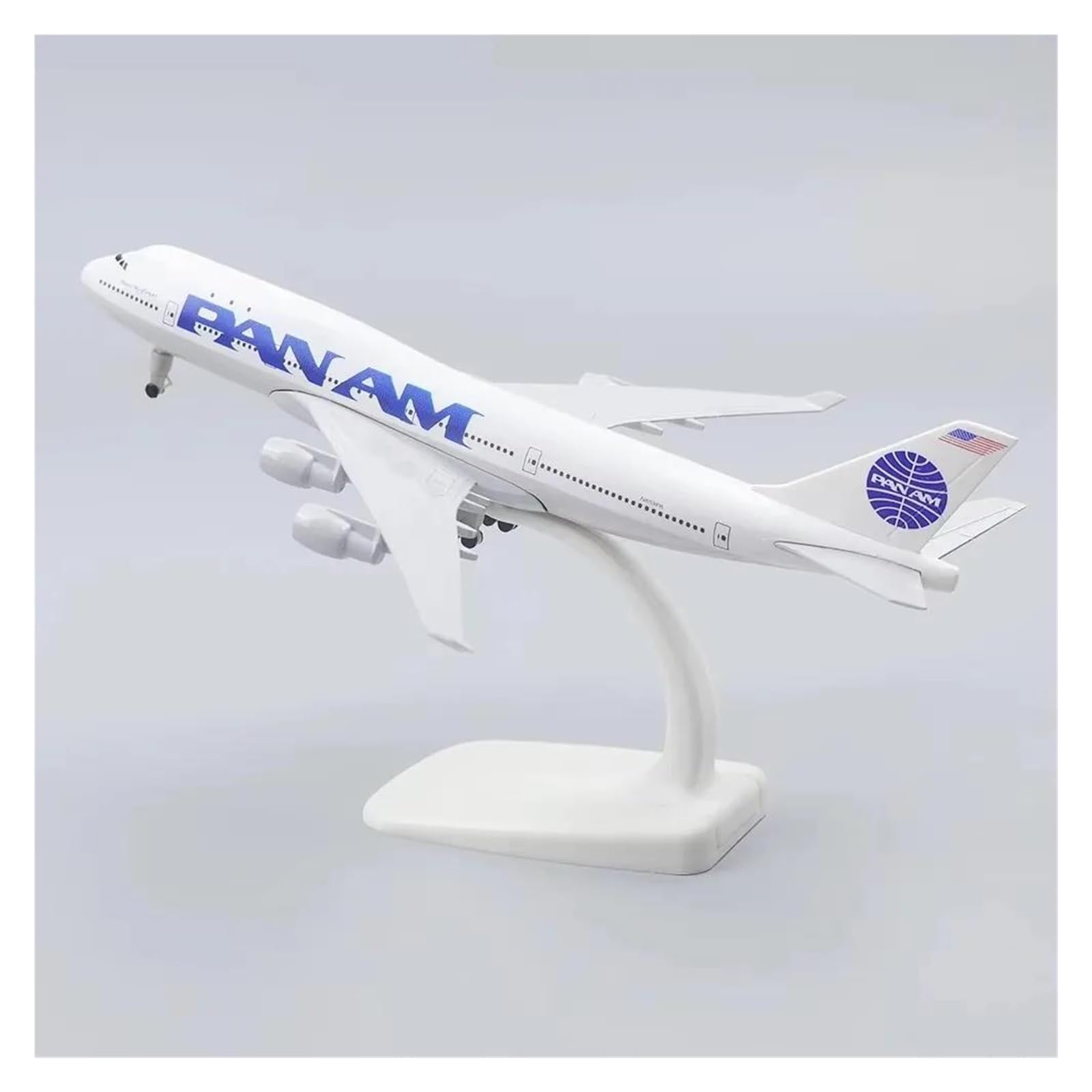 Avión B747 modelo de metal de 20 cm réplica a escala diecast con tren de aterrizaje 8