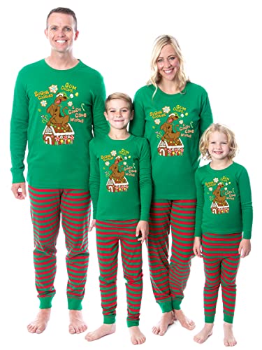 Scooby-Doo Christmas Gingerbread House Winter Candy Tight Fit Cotton Matching Family Pajama Set