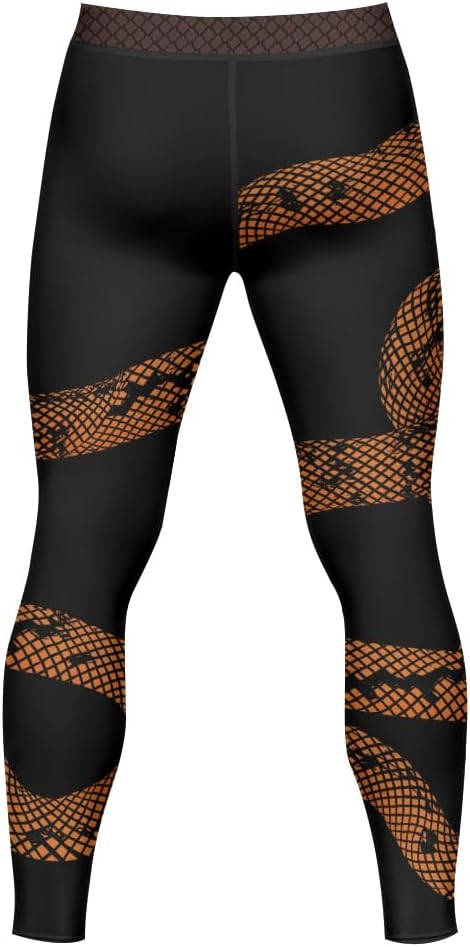 FORMONIES Snake Men’s BJJ Spats – MMA Compression Pants for Jiu Jitsu Grappling Cross Training & Combat Sports