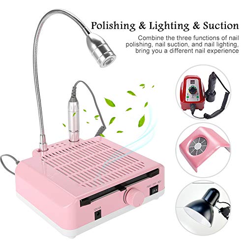 Maniküre-Maschine, Staubsauger, LED-Licht, Tischlampe, leistungsstark, Staubsauger, Maniküre, Reinigungswerkzeug, Bohrer… – Bild 4