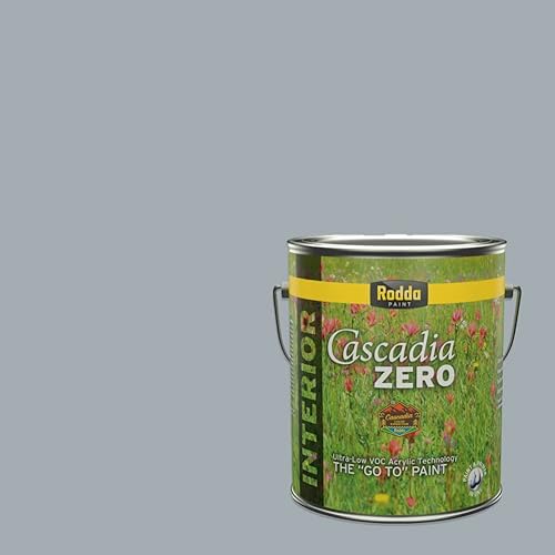 Rodda Paint CASCADIA ZERO - Pintura satinada e imprimación para interiores en uno, 1 galón, gris puerto