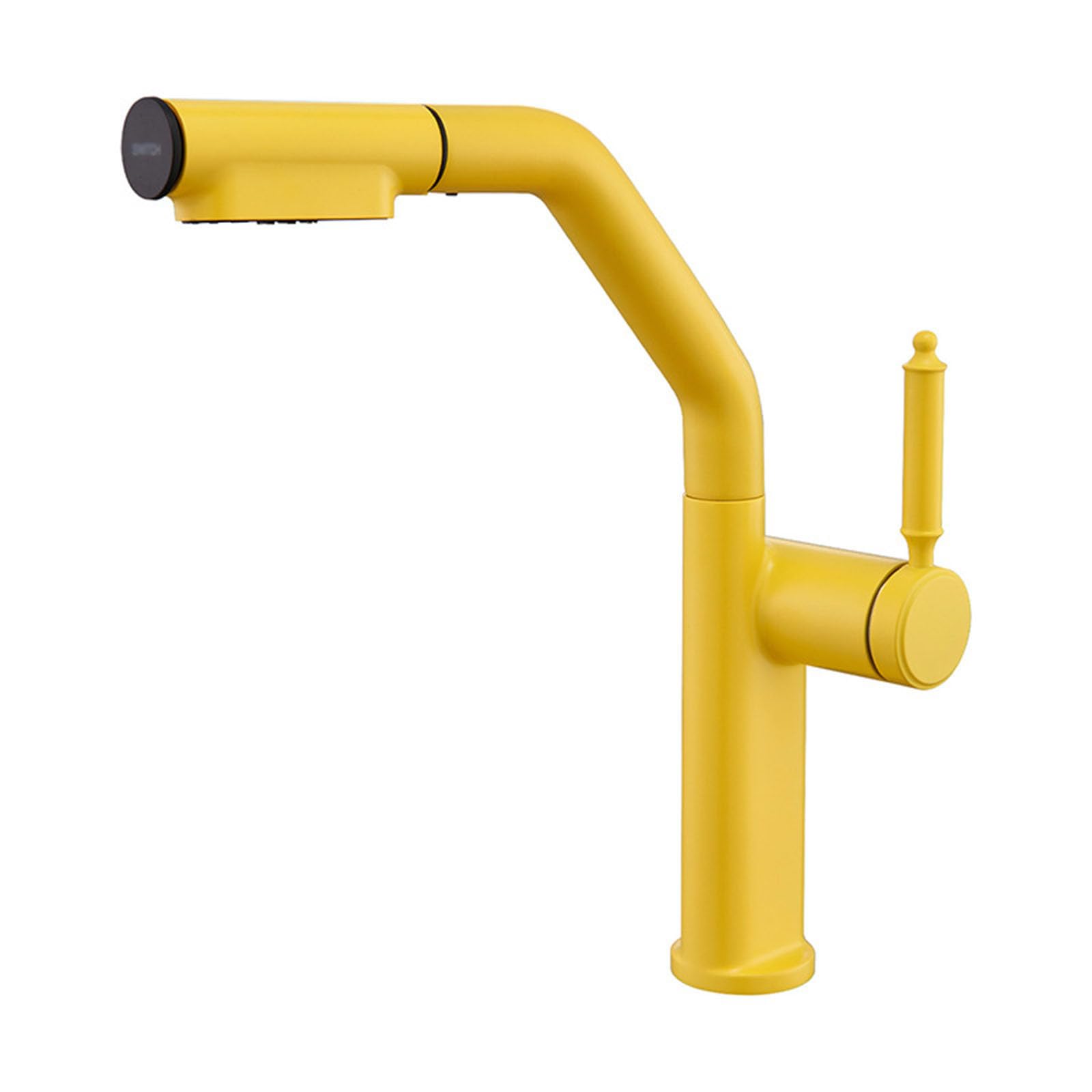Grifo Cocina Monomando Caño Alto Extraíble 2 Modos Grifo Fregadero Cocina de Cobre,amarillo
