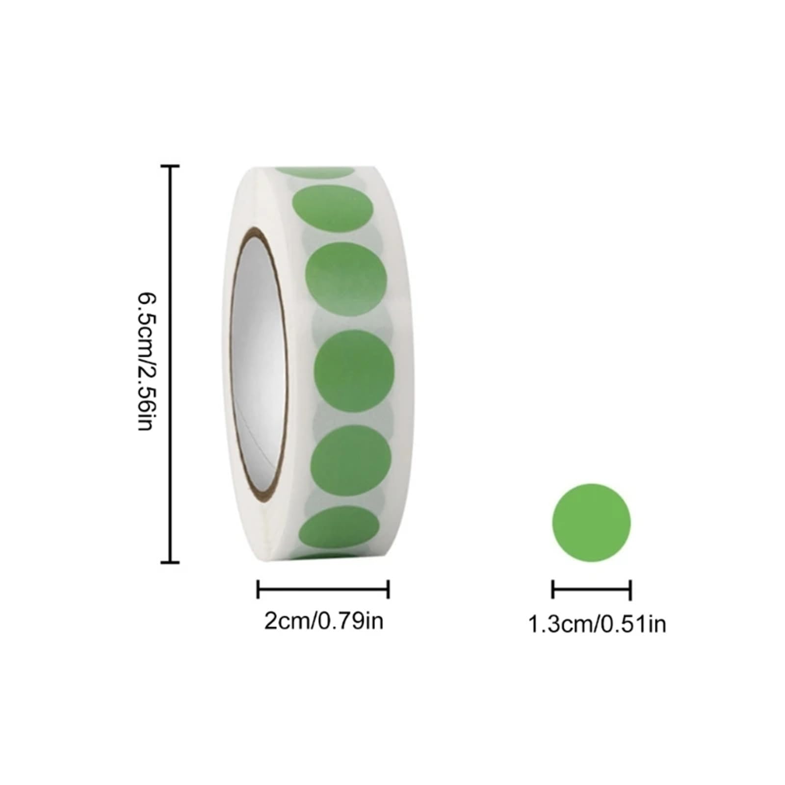 Sticky Dots, 10.000 etichette rotonde autoadesive colorate, 13 mm, per etichettatura di file e forniture scolastiche per ufficio (rosso)