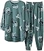 Camicia da Notte,Pigiama a Maniche Lunghe Set Cotone Pigiameria Grandi Vestiti Oversize per la casa Casual Women immagine