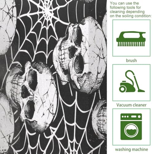 Alfombrillas de cocina para evitar resbalones con diseño absorbente de calavera VAPOKF 2 uds 5