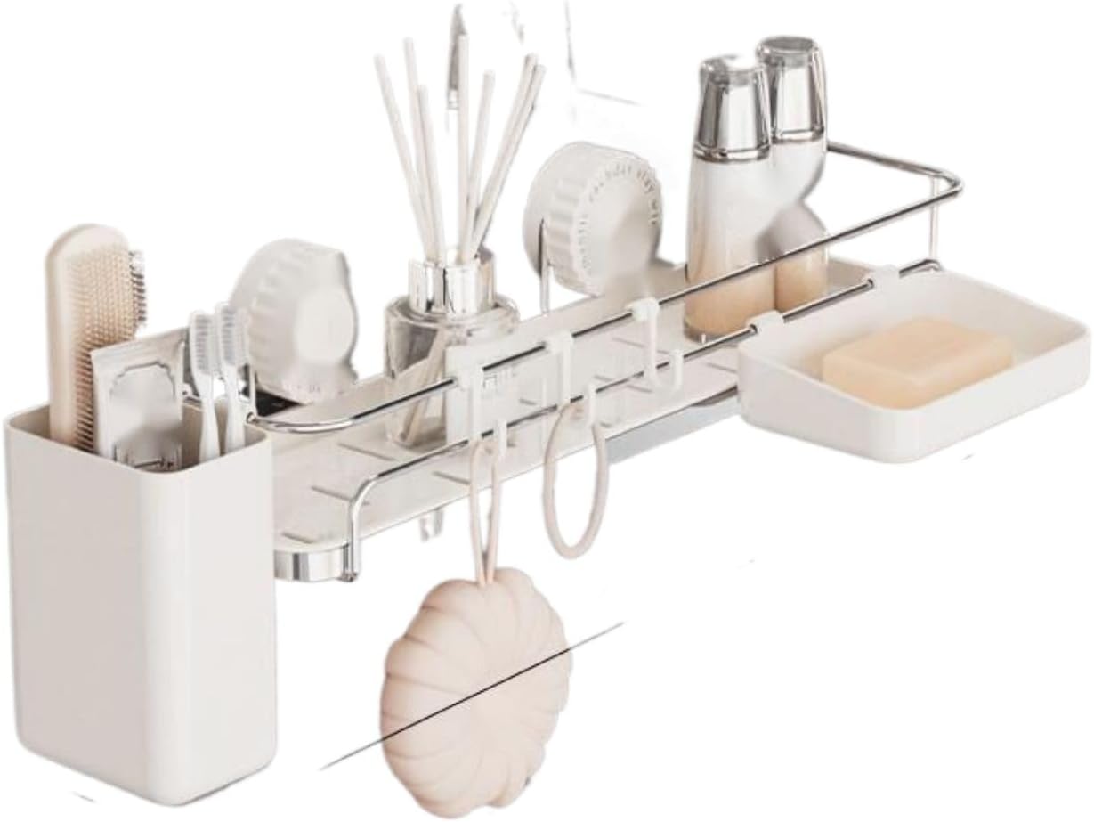 吸盘转角浴室置物架 Under Sink Storage for Kitchen Bathroom Cabinet,不锈免打孔厕所卫生间三角架子沐浴露收纳架 Multifunctional Storage Shelves for Kitchen Living Room Office,-【白银色】直排/不锈款（吸盘/可移位）