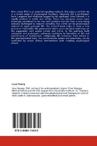 Nitric oxide formation from inorganic nitrate and nitrite