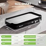 AMZCHEF Double Induction Cooktop with Removable Griddle Pan Non-stick, 1800W 2 burner Portable Induction Stove With Sensor Touch 9 Power Levels, 99 Min Timer, Black - Image 5