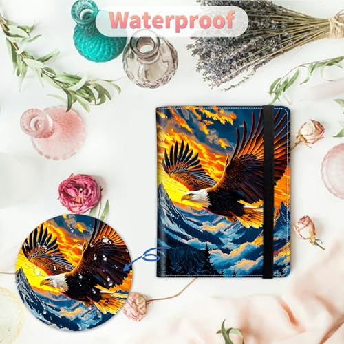 Image of Wedding Albums 4x6 120 Pockets Photos with Strong Elastic Band, Small Mini Albums Sheet Protector Folder for Photos, Album for Family Anniversary Women Men Baby Vacation Gift, Mountain Eagle