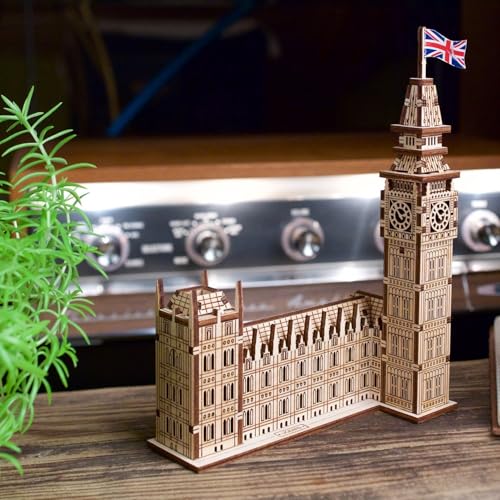 Ugears Big Ben 3D Puzzle, 63-Parts, 7.12-Inch, Brown by UGEARS - Image 8