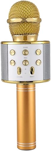 Professionelle Bluetooth Wireless Mikrofon Lautsprecher Handheld Mikrofon Karaoke Mic Musik Player Gesang Recorder KTV Mikrofon Gold