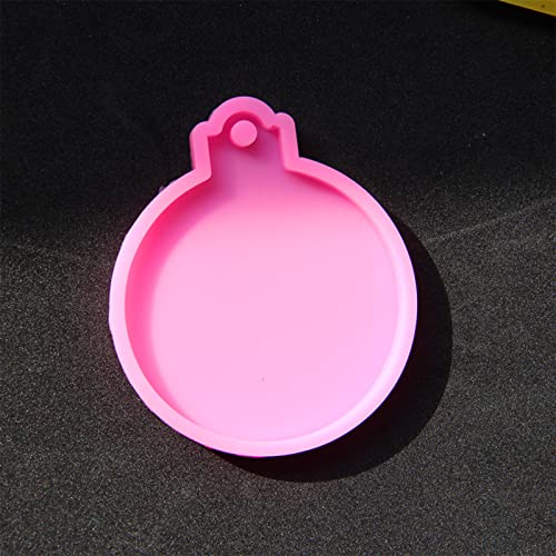4 peças de moldes de resina epóxi UV com pingente de bola de Natal, chaveiro feito à mão, molde de s
