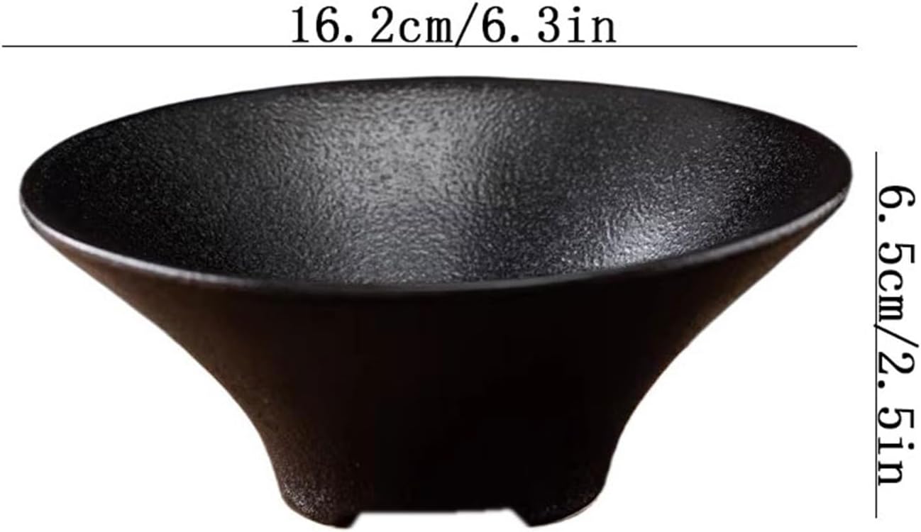 Ikebana Vase Frosted Black Chinese Style Vintage Tray Indoor Outdoor Ceramic Floral Arrangement Saucer Flower Arrangement Pot