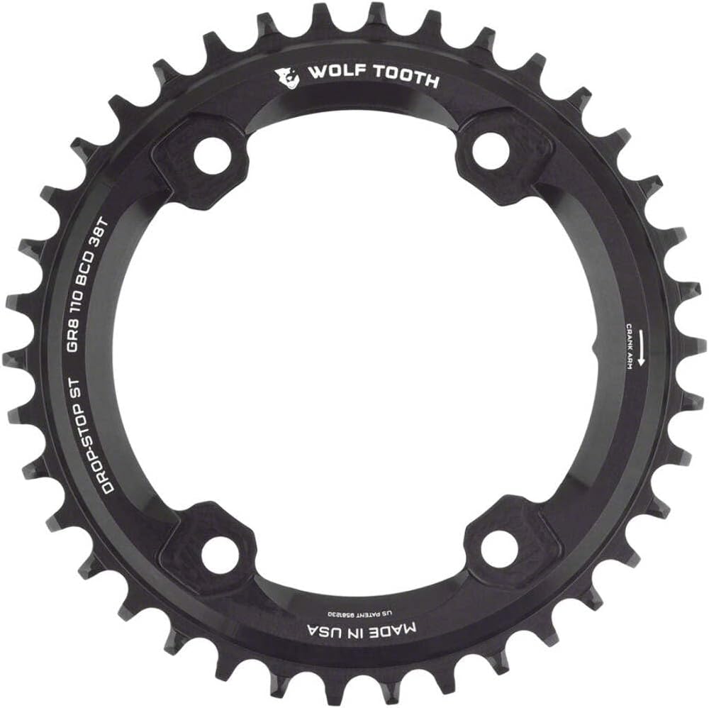 Wolf Tooth 110 BCD Asymmetric 4-Bolt Chainring for GRX Cranks Drop-Stop ST