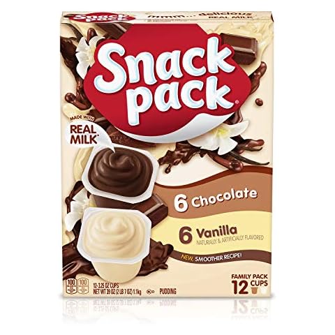 Snack Pack Chocolate and Vanilla Pudding Cups Family Pack, 12 Count, 6 Pack Cover