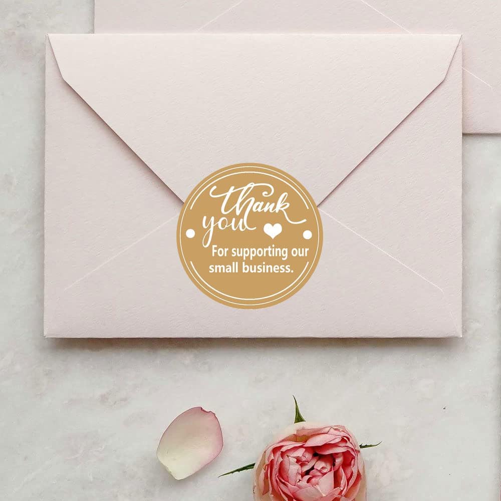 Thank You for Supporting Our Small Business Sticker Labels, Round Thank You Stickers for Bags, Boxes, Envelopes,Business Online Sellers,Boutiques, Small Shops, Packing（300 Pcs 2 inch image 4