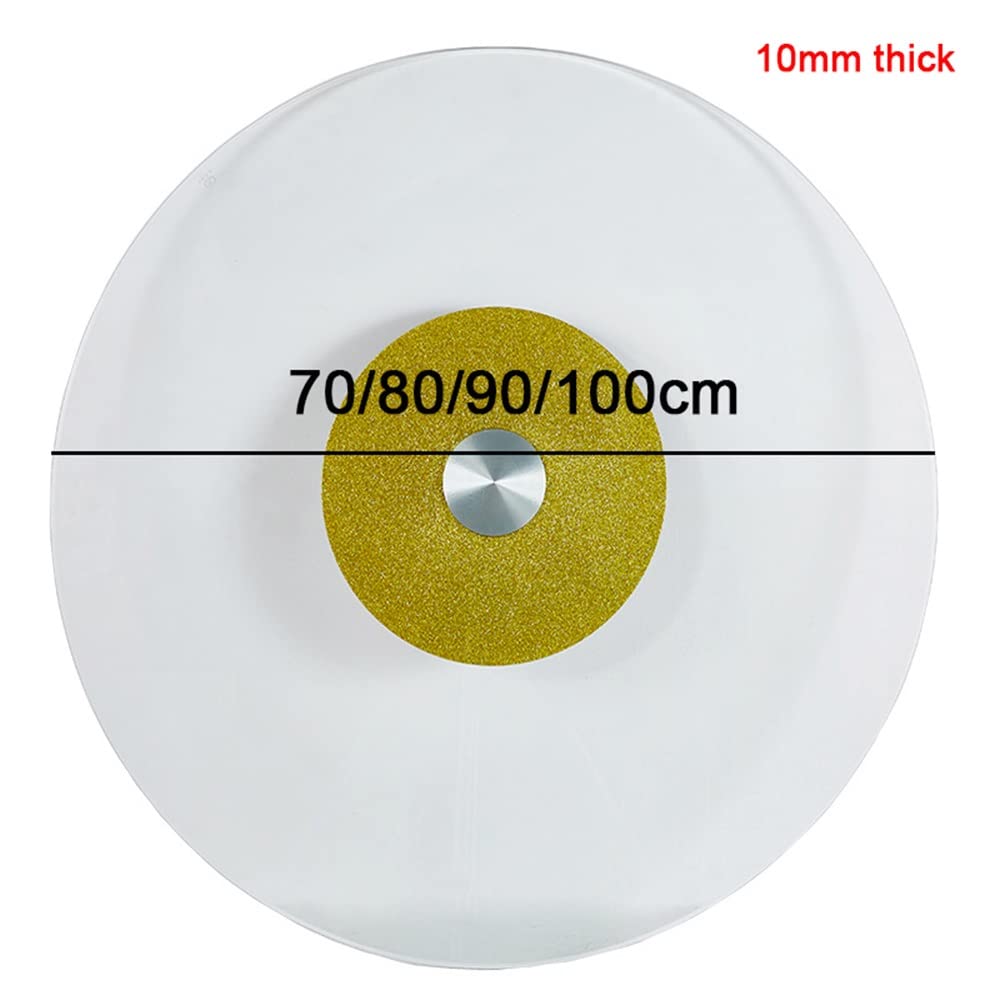 Plateau Tournant en Verre Trempé Rond, Épaisseur 10mm, Lazy Susan Plateau De Service 100cm, Table De Salle A Manger, Antidéflagrant (Size : 70cm/27in)