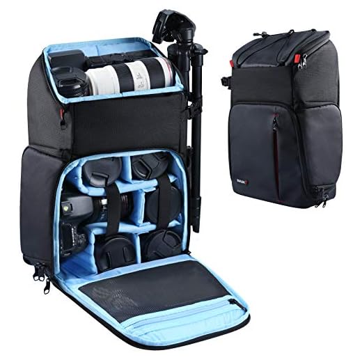 Endurax Camera Backpack, Waterproof Cameras Bag Drone Backpacks for Photographers, 2 DSLR Camera Bags Compatible with Canon Nikon with 15.6 Laptop Compartment