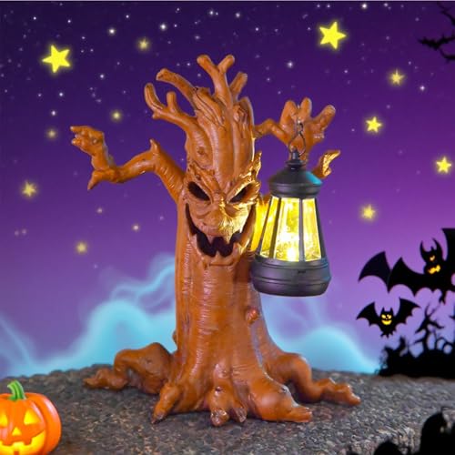 Célébrations de vacances Halloween statue arbre déco magique