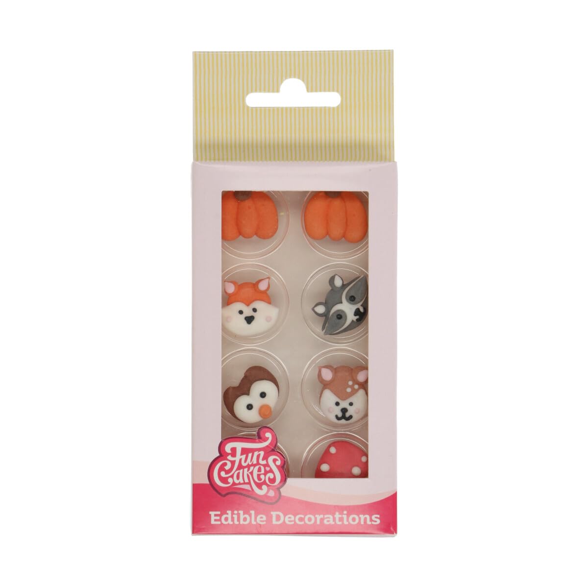 FunCakes Sugar Decorations Forest Animals, Ready to use for decorating cakes, Great for cupcakes, muffins, and more, Edible Decorations, Set/8