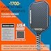 Pickleball Paddle Pro,Weave Graphite Fiber,Textured Surface for Spin,Usapa Approved for Tournament,T700 Carbon Fiber Pickleball Racket,16mm Lightweight,5.5