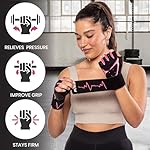 MhIL Workout Gloves for Women – Breathable Gym Gloves for Women with Palm Protection and Enhanced Grip – Padded Weight Lifting Glove for Womens with Wrist Wraps Support Weightlifting Exercise Cycling - Image 2