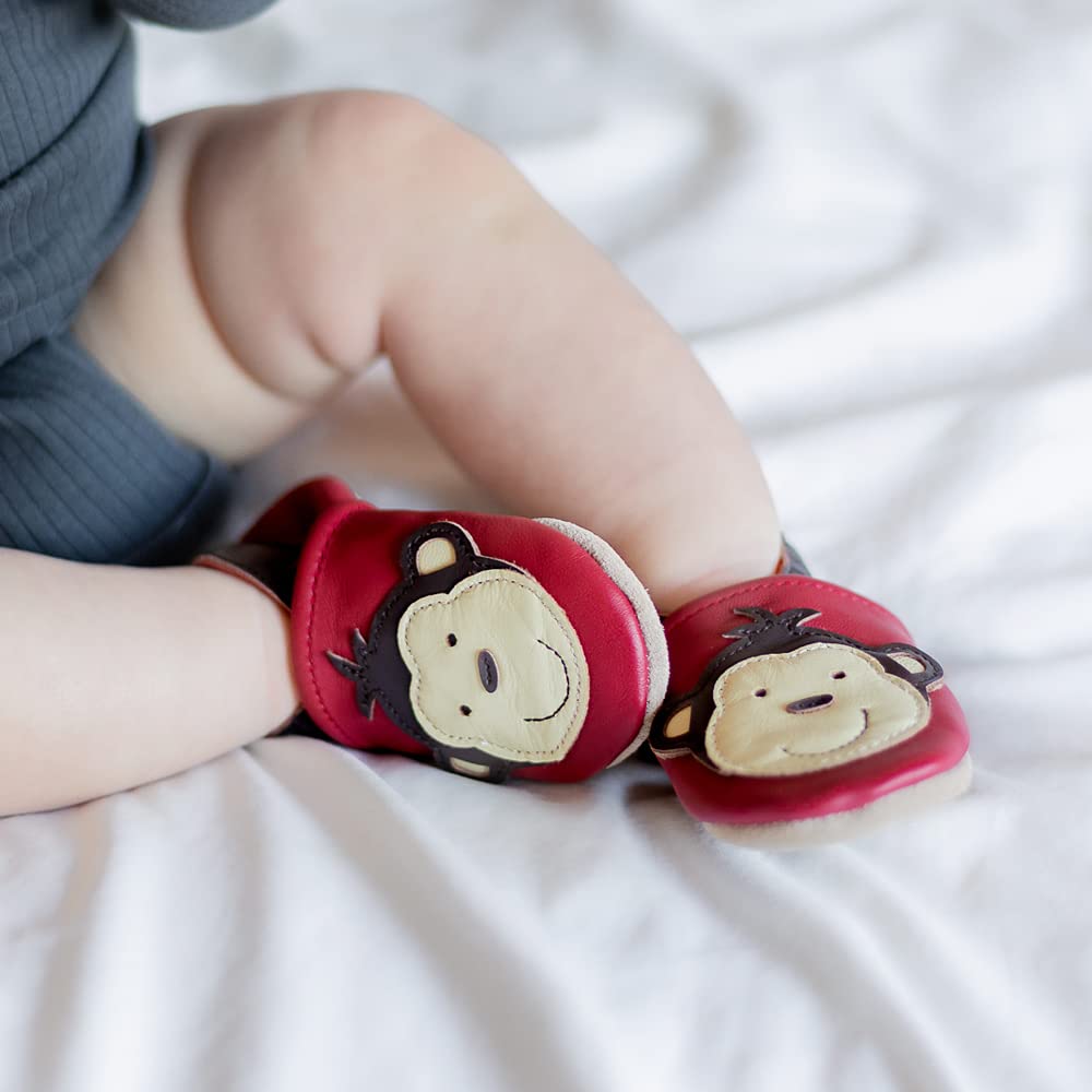 Dotty Fish Calzado Minimalista para bebés y niños. Zapatos Unisex de Piel Suave con Suela Antideslizante. Ligeros, Flexibles, Respirable y aprobados por podólogos. Tobillo elástico. De 0 a 4 años - 5