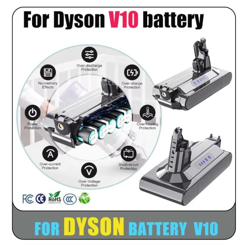 Batería para Dyson V10 de alta capacidad para limpieza profunda 6