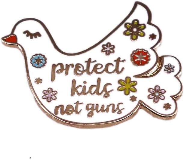 Protect kids, not guns Dove of peace Enamel Lapel Pin badge brooch
