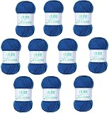 Hilo de Acrilico Ovillo de Lana para Tejer Crochet Ganchillo o Punto Torrijo NORMA 100g, Color 2037-AZUL