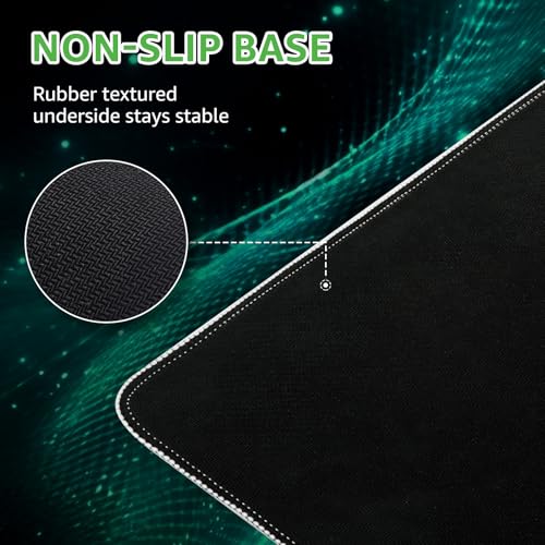 Image of iCasso Excel Cheat Sheet Desk Pad, Excel Mouse Pad Shortcuts, Excell Short Cut Desk Mat, Extended Large XXL Non-Slip Exel Mousepad with Stitched Edges for Computer Keyboard