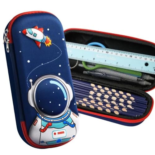 Image of EVA Large Capacity Stationery Box 3D Cartoon Pen Pencil case Multi-Compartment for School Students with Zip Closure -Best Birthday Gift for Girls, Boys & Kids (Challenge The Universe)