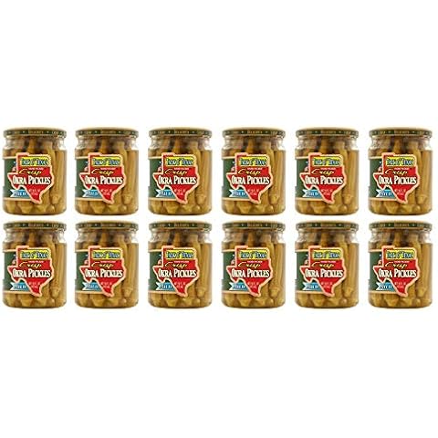 Talk O Texas Okra Pickled Mild 16 fluid ounce Cover