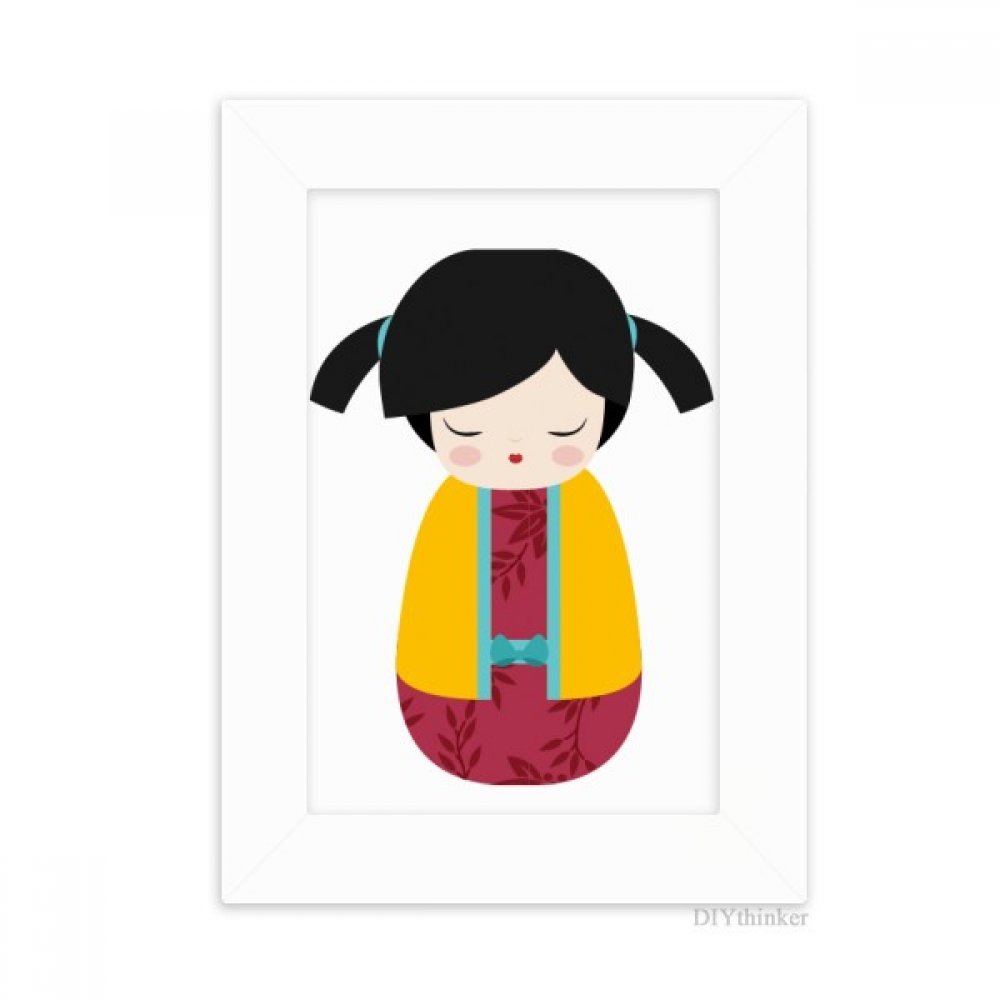 Cadre photo Kimono Japon Doll Art pour décorer votre bureau