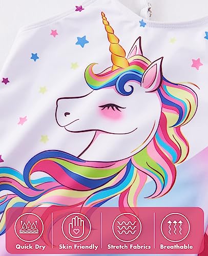 WAWSAM Girls One Piece Swimsuit Kid Beach Swimwear Toddler Bathing Suit2