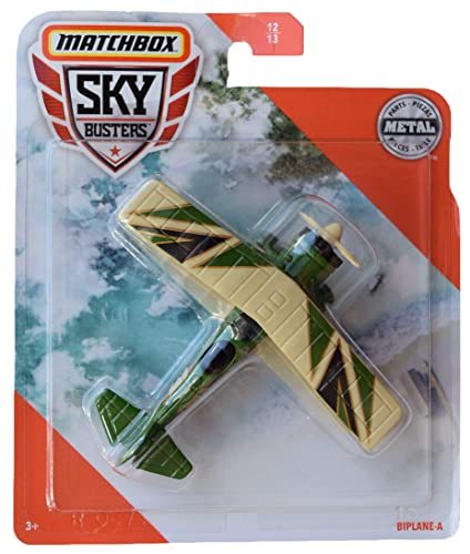 Matchbox Sky Busters Biplano A, [Verde/Bronceado] #12/13