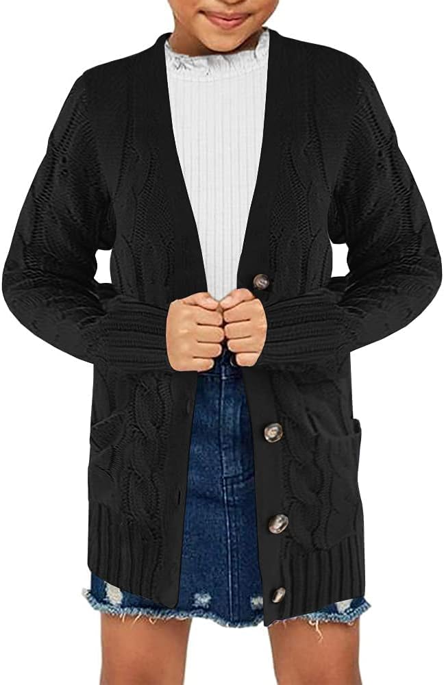 Haloumoning Kids Girls Cardigan Sweater 